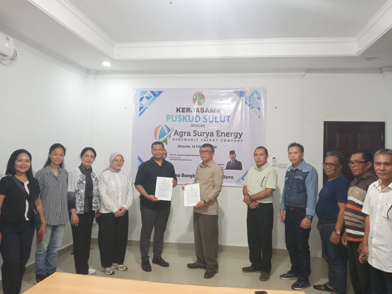 Puskud Sulut dan PT Agra Surya Energy Teken Nota Kesepahaman PLTS Atap